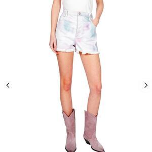 Isabel Marant Etoile Lesia Tie Dye Cut Off Shorts NEW Size 2 (Eu 34)
